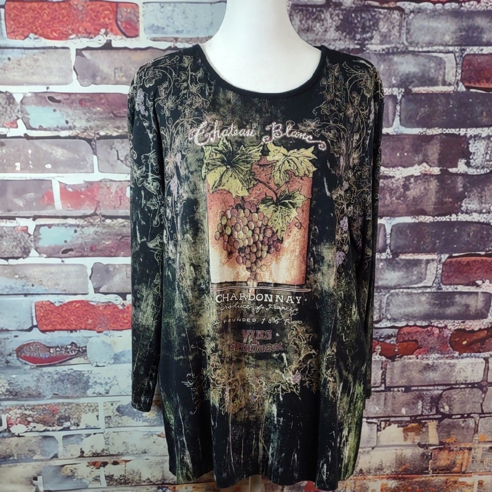 Katina Marie "Chateau Blanc" Embellished Graphic Tee